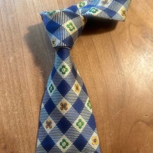 Italian Floral Checkered Gingham Tie